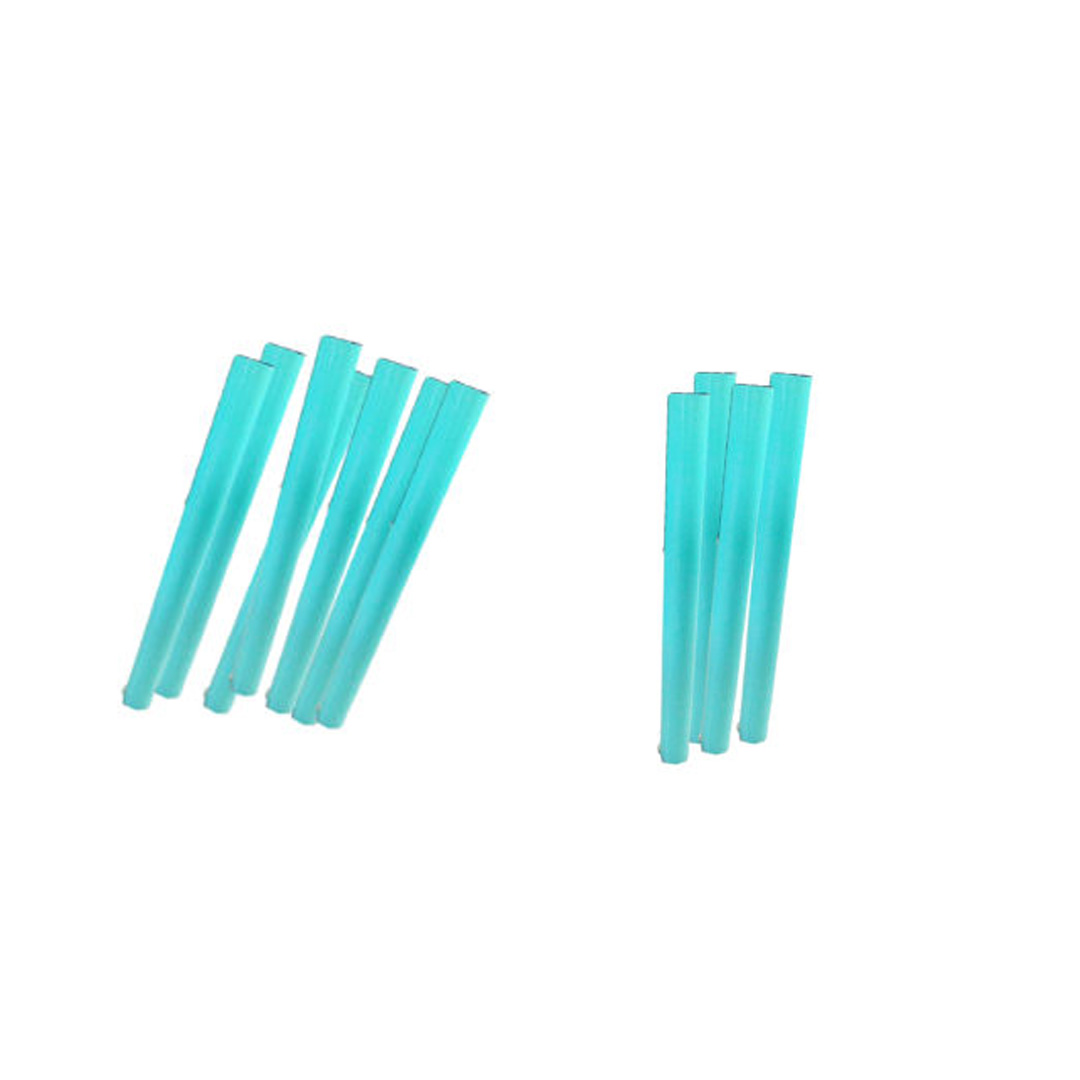 Rolled light teal medical-grade Mackintosh rubber sheets displayed in two groupings against a plain white background.